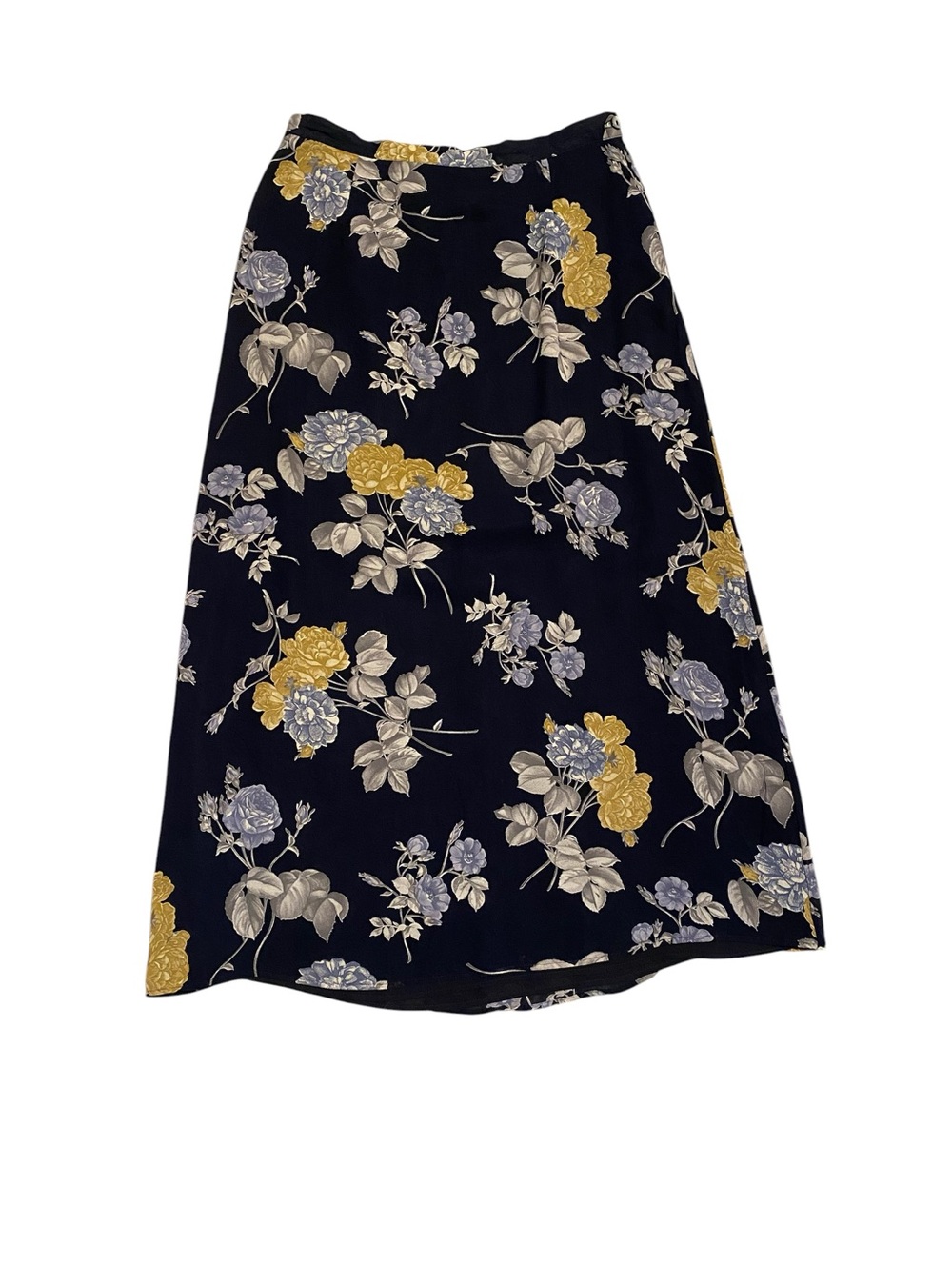 Vintage 90s Laura Ashley Floral Grunge A-Line Midi Skirt Waist Size 29